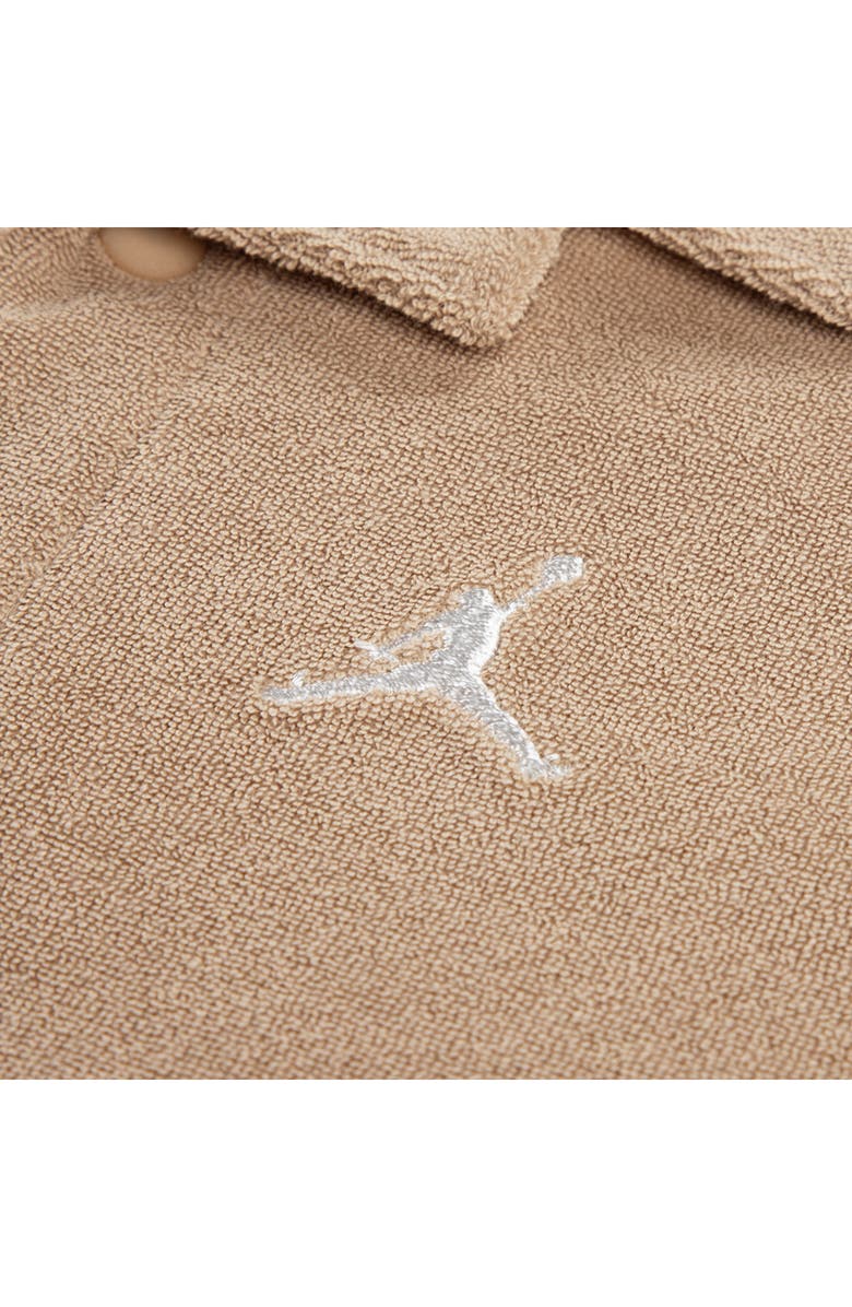 Jordan Kids' Terry Cloth Camp Shirt & Shorts Set, Alternate, color, Hemp