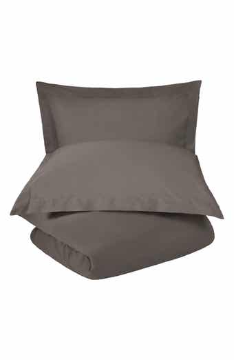 Superior Solid 800 Thread Count Sateen Duvet Cover & Shams Set