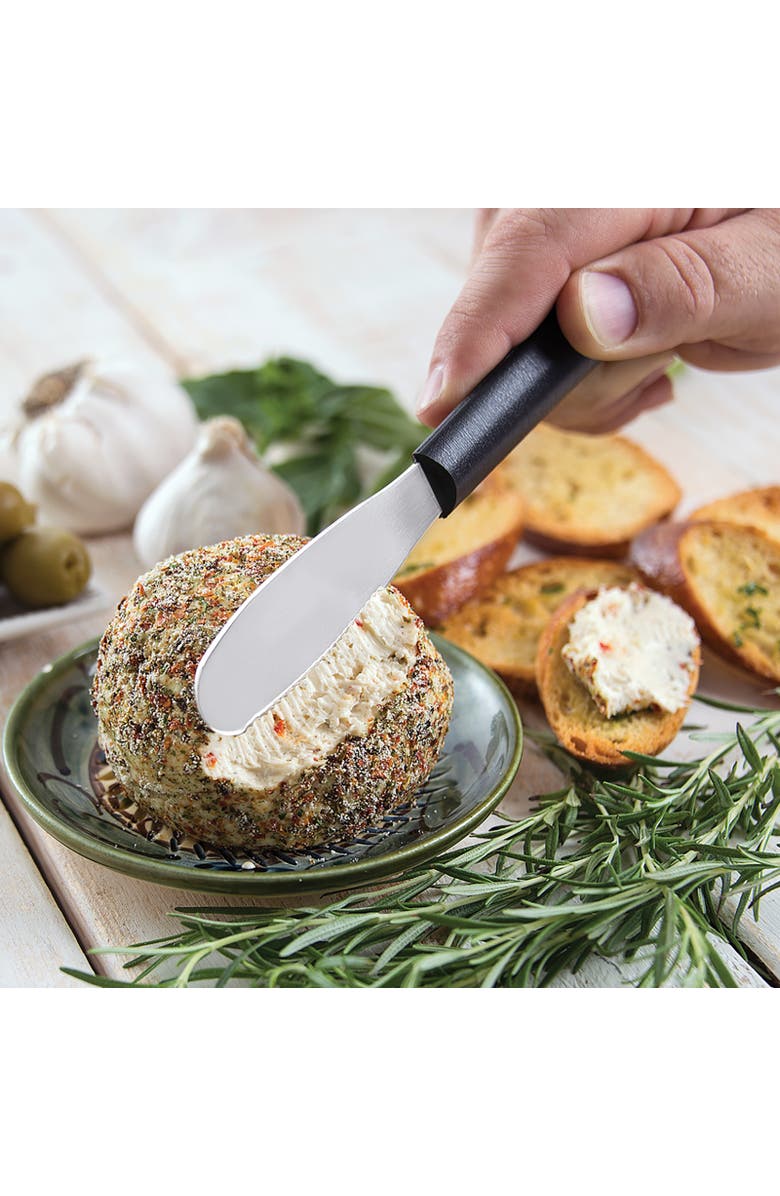 Rada Cutlery 3.375-Inch Party Spreader Stainless Steel Serrated Blade, Alternate, color, Black