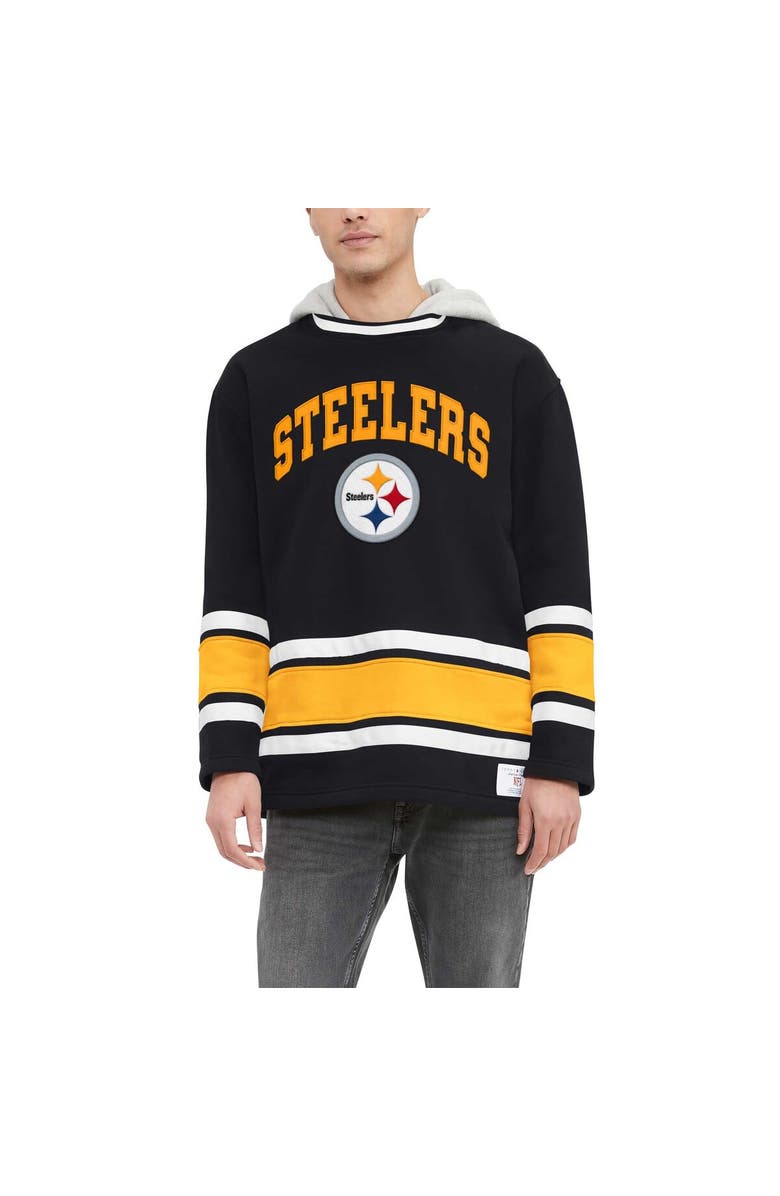 Tommy Hilfiger Men's Tommy Hilfiger Black Pittsburgh Steelers Ivan Fashion Pullover Hoodie, Alternate, color, Black