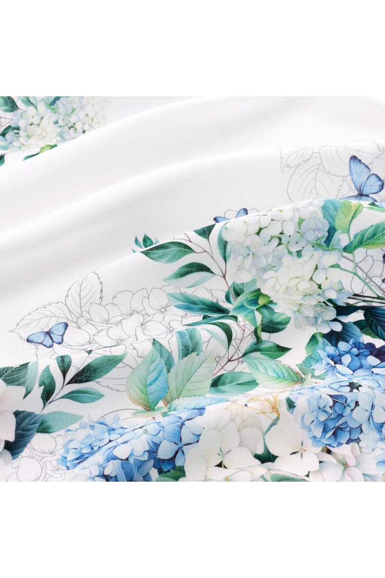 Hydrangea Bloom Floral Dinner Napkins Set of 4 Multicolor - 17"W x 17"L, Alternate, color, Multicolor
