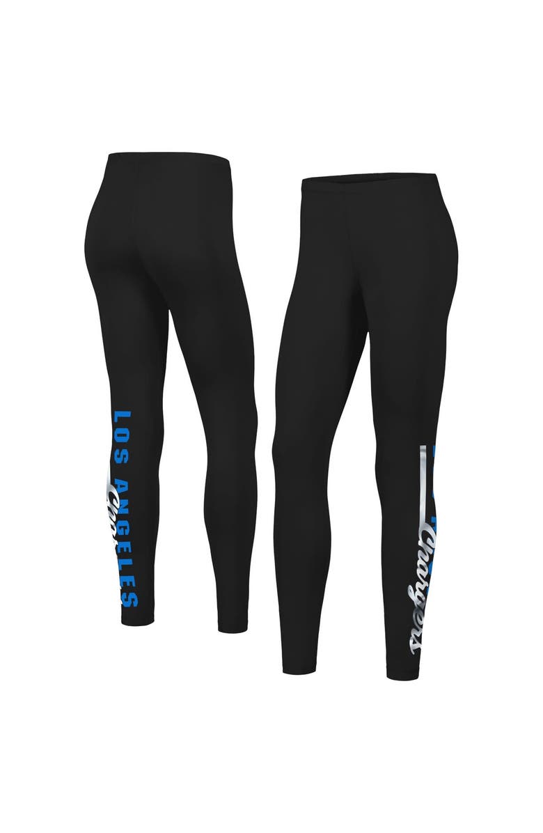 G-III 4HER BY CARL BANKS Women's G-III 4Her by Carl Banks Black Los Angeles Chargers 4th Down Leggings, Main, color,