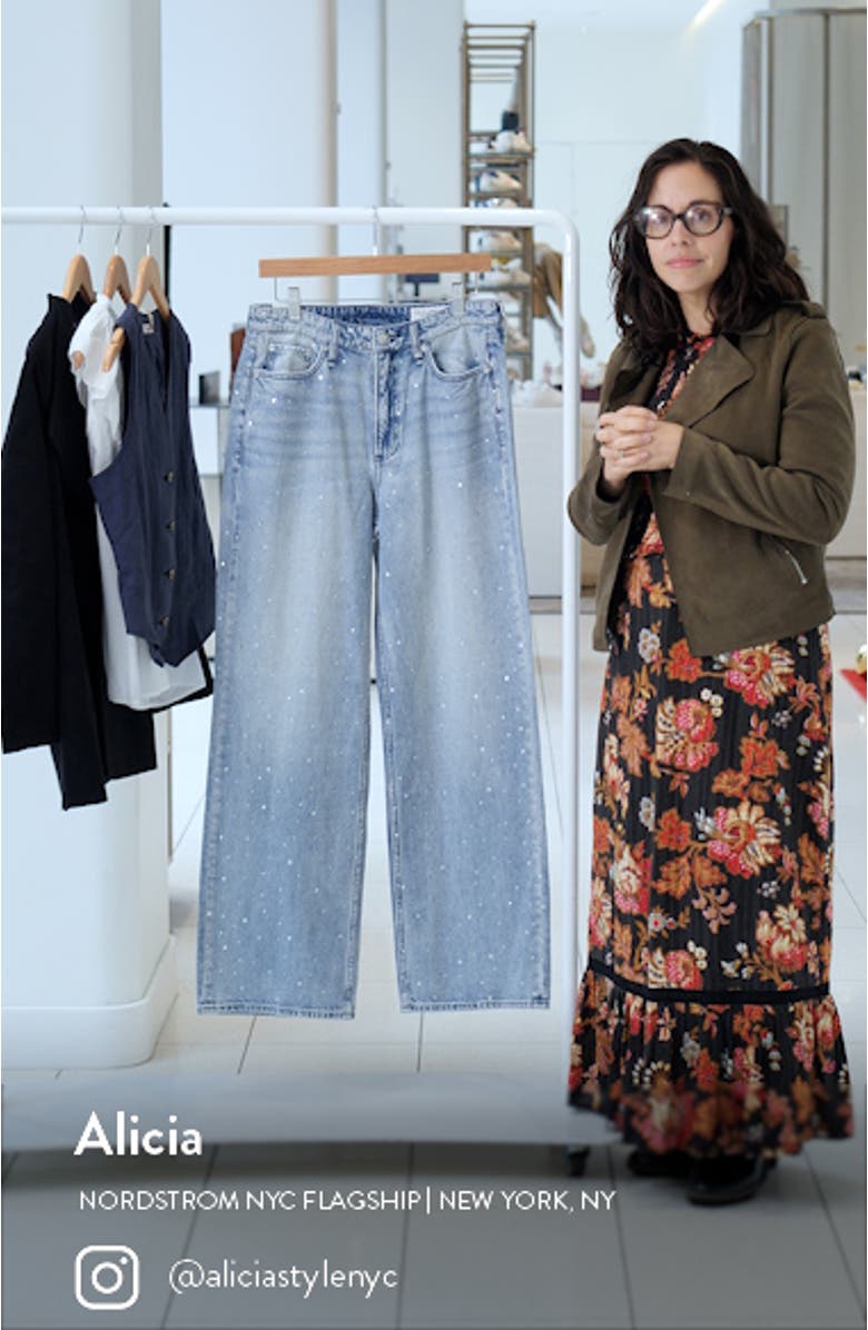 Logan Crystal Embellished Wide Leg Jeans, sales video thumbnail