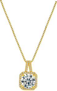 DLORIA Elena Halo Pendant Necklace