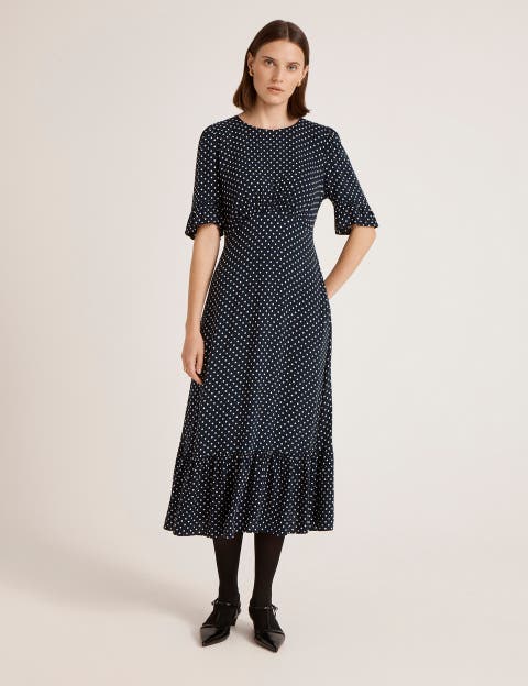 Sylvie Polka Dot Midi Tea Dress
