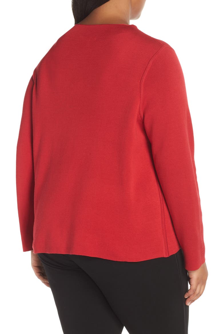 Reversible Silk Blend Sweater, Alternate, color, LACQUER
