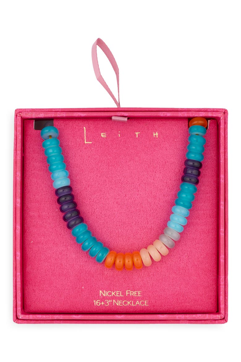 Beaded Collar Necklace, Main, color, TURQUOISE MULTI- GOLD