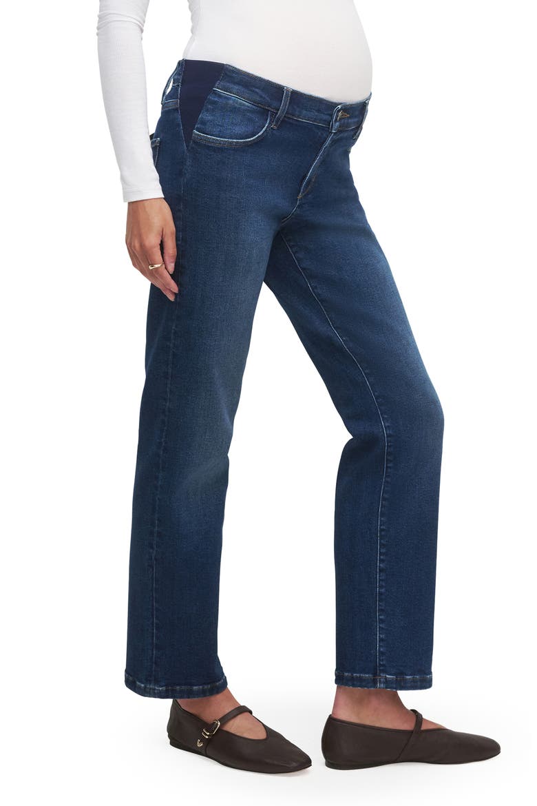 The Otto Mama Relaxed Straight Leg Maternity Jeans, Main, color, CHARLOTTE