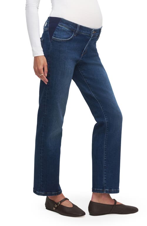 Favorite Daughter The Otto Mama Relaxed Straight Leg Maternity Jeans In Blue