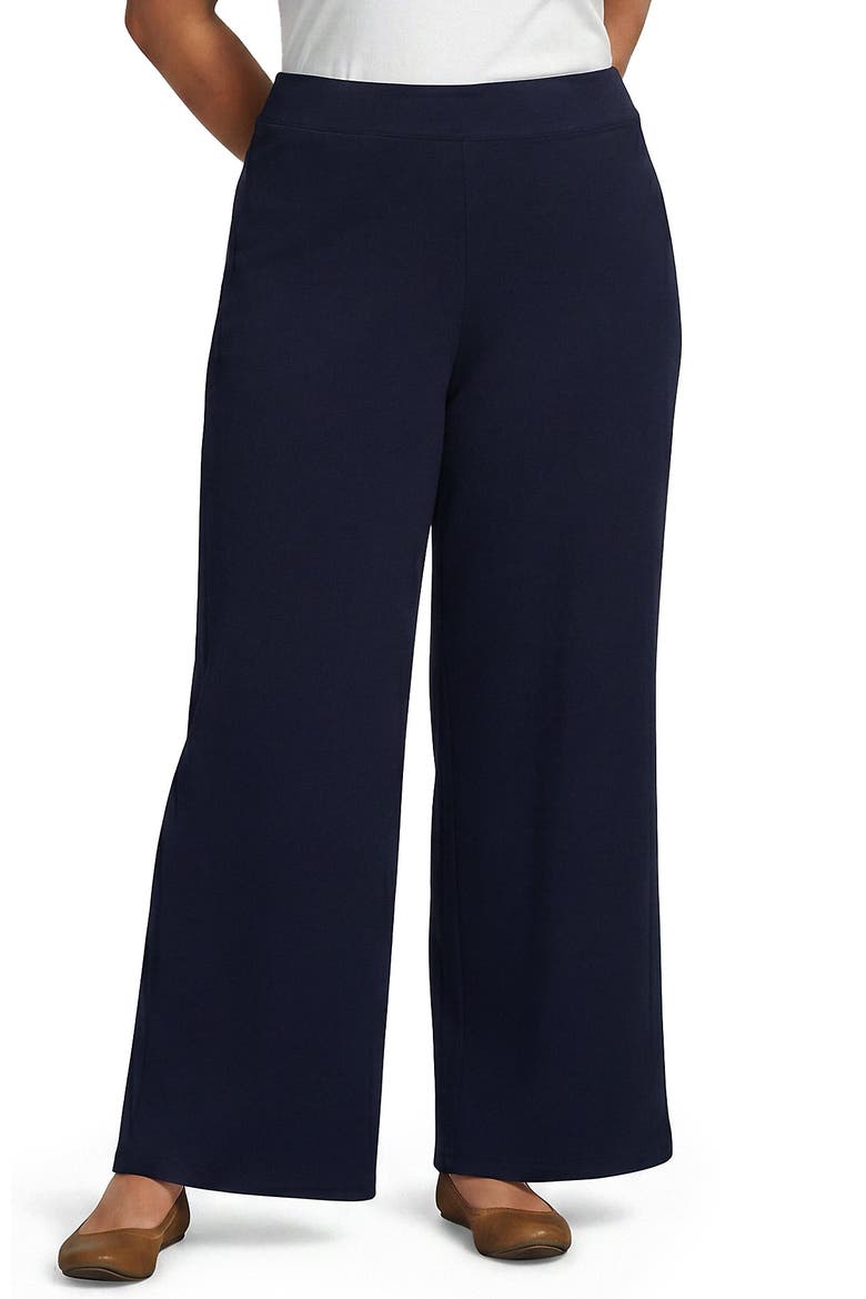 Plus Size Starfish High Rise Pull On Wide Leg Pocket Pants, Main, color, Radiant Navy