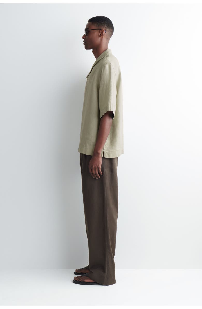COS Linen Popover Shirt, Alternate, color, Beige