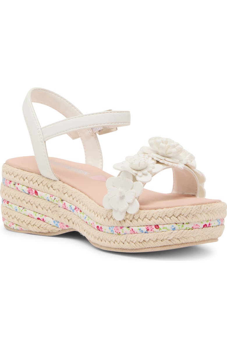 Steve Madden Kids' Dori Ankle Strap Sandal, Main, color, White