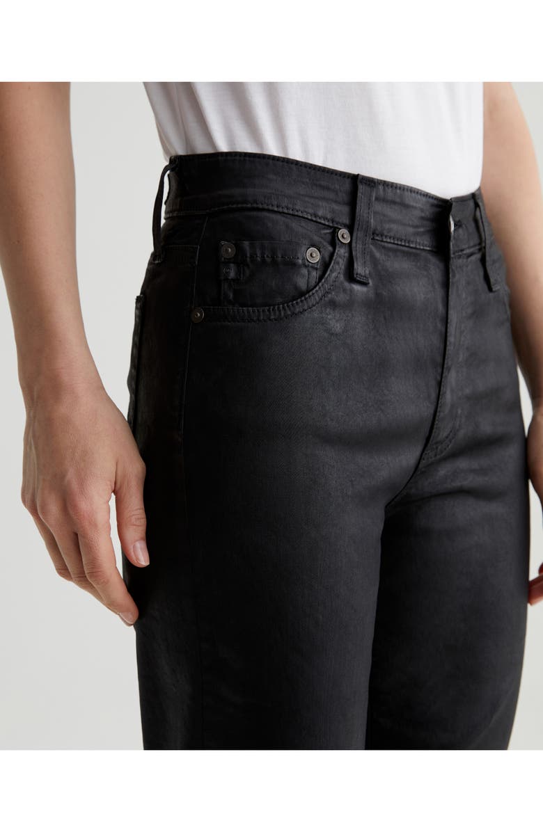 AG Mari Mid Rise Coated Slim Straight Leg Pants, Alternate, color,