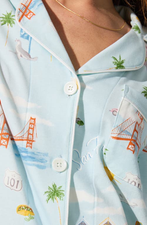 Bedhead Pajamas Print Jersey Short Pajamas In Blue