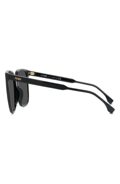 Fendi ' Fine 59mm Geometric Sunglasses In Black