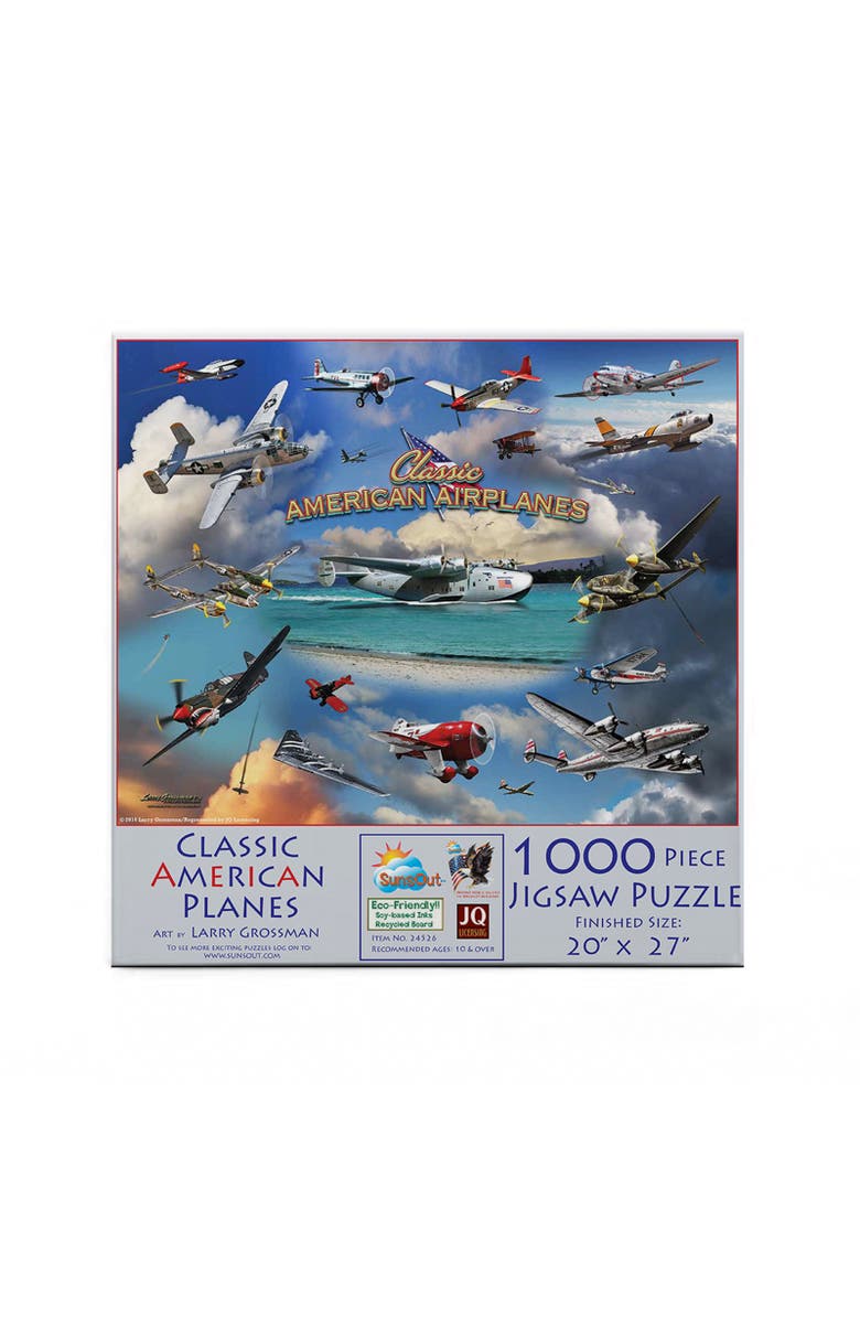 Sunsout Classic American Planes 1000 piece Jigsaw Puzzle for Adults, Alternate, color, Multicolor