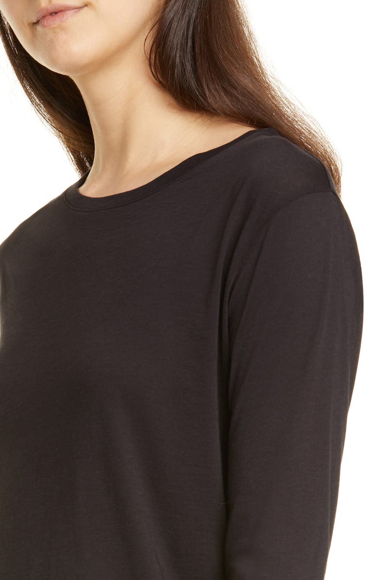 Vince Essential Long Sleeve Crewneck Tee, Alternate, color, Black
