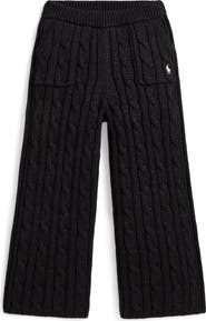 Polo Ralph Lauren Kids' Metallic Cable Knit Wide Leg Sweater Pants