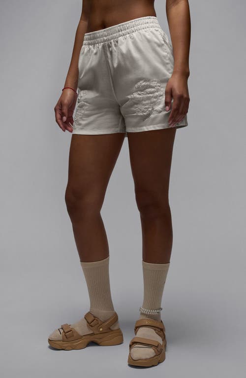 JORDAN JORDAN ROSE EMBROIDERED COTTON SHORTS
