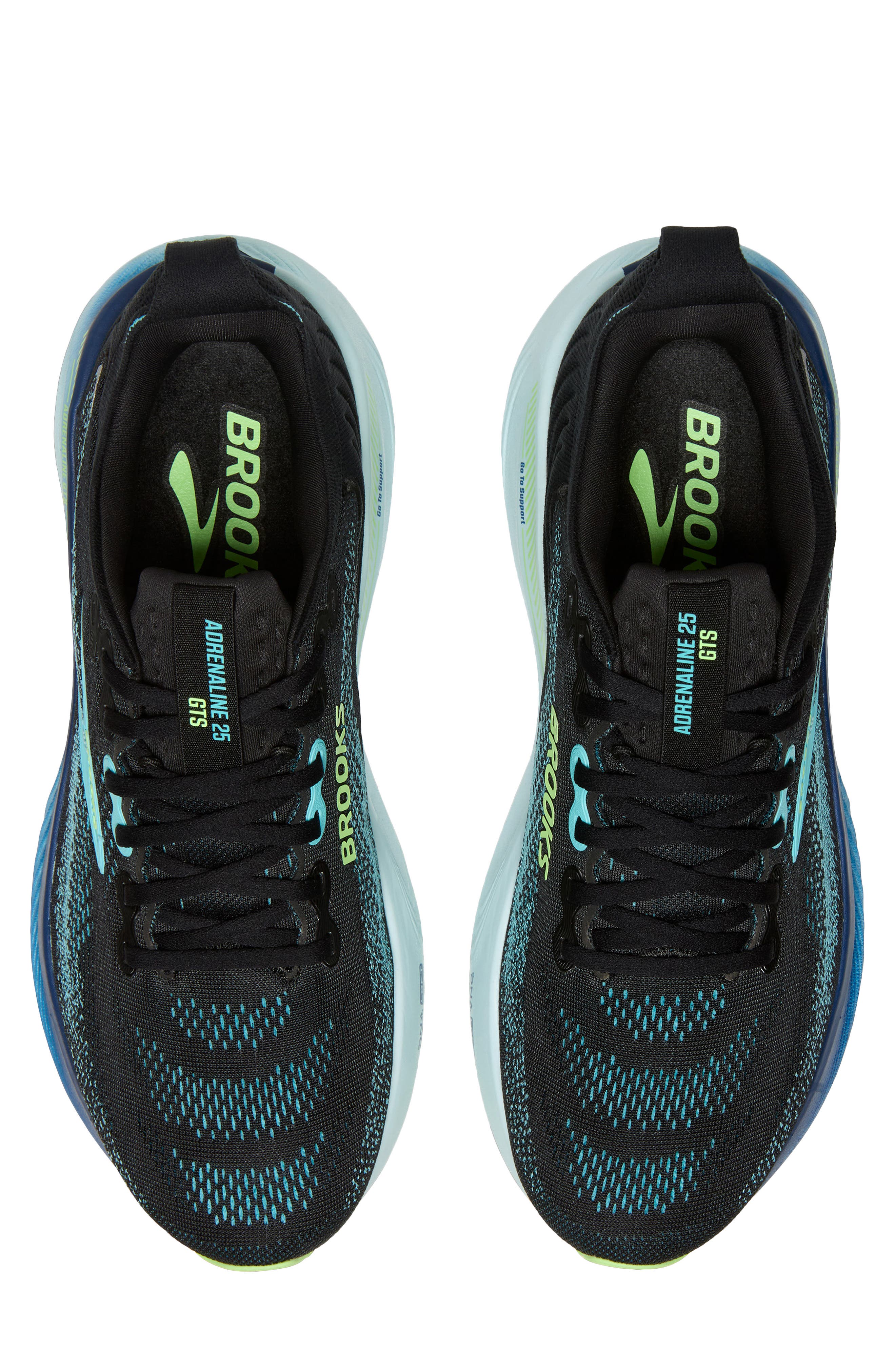 Adrenaline GTS 25 Running Shoe, Alternate, color, BLACK/ IPANEMA/ MINT