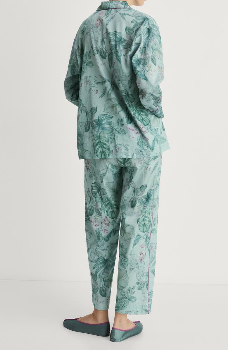 MANGO Tropical Print Pajama Shirt, Alternate, color, 