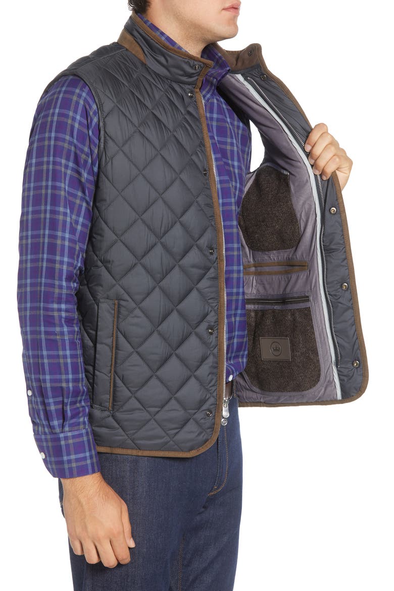 Essex Quilted Vest, Alternate, color, BLACK