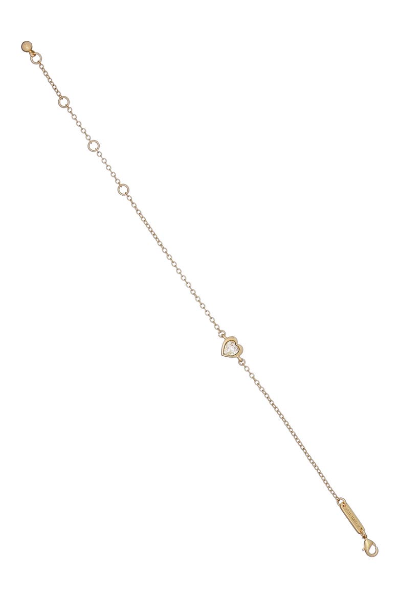 Hansa Crystal Heart Bracelet, Alternate, color, GOLD TONECLEAR CRYSTAL