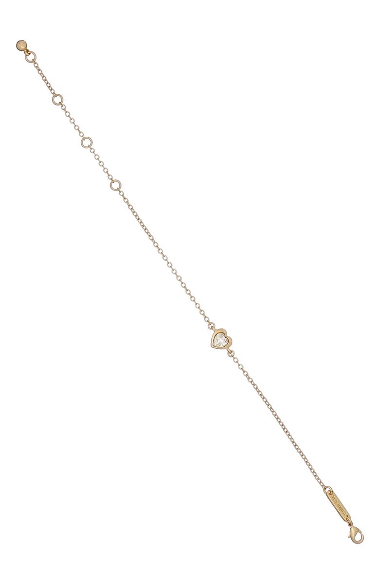 Ted Baker London Hansa Crystal Heart Bracelet, Alternate, color, Gold Toneclear Crystal