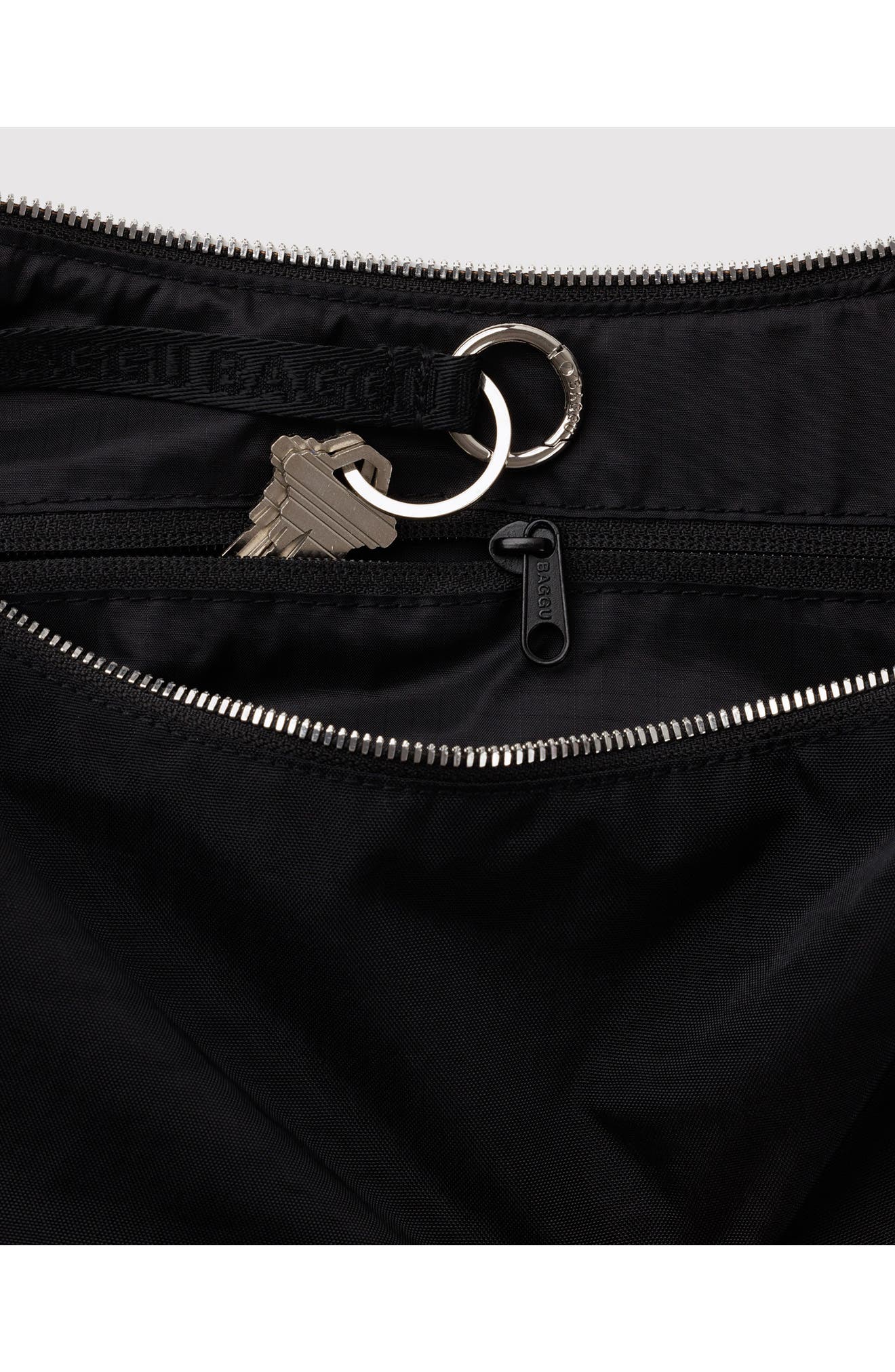 Medium Nylon Crescent Bag, Alternate, color, STUDS