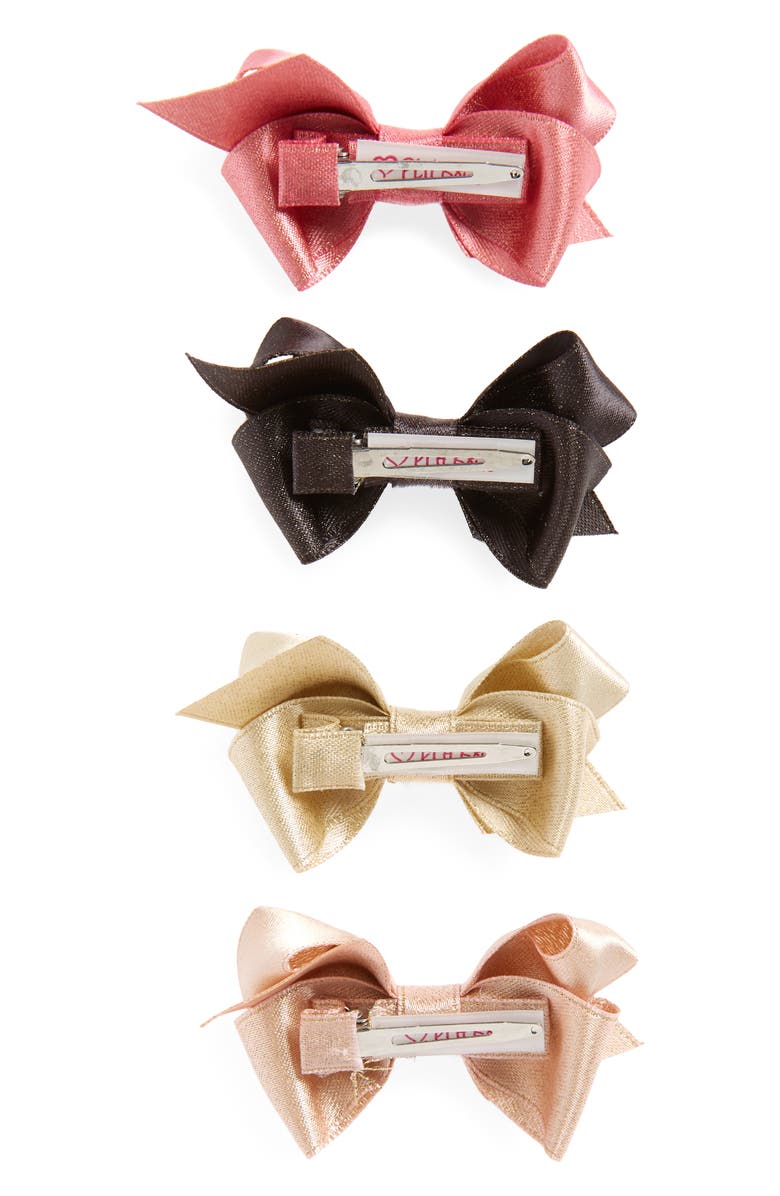 PLH Bows 4-Pack Sparkle Hair Clips, Alternate, color,