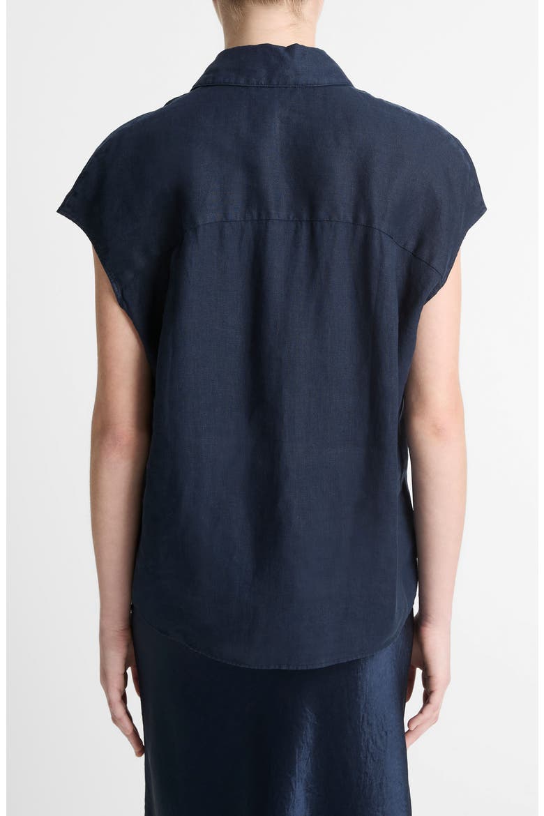 Dolman Sleeve Linen Shirt, Alternate, color, COASTAL BLUE