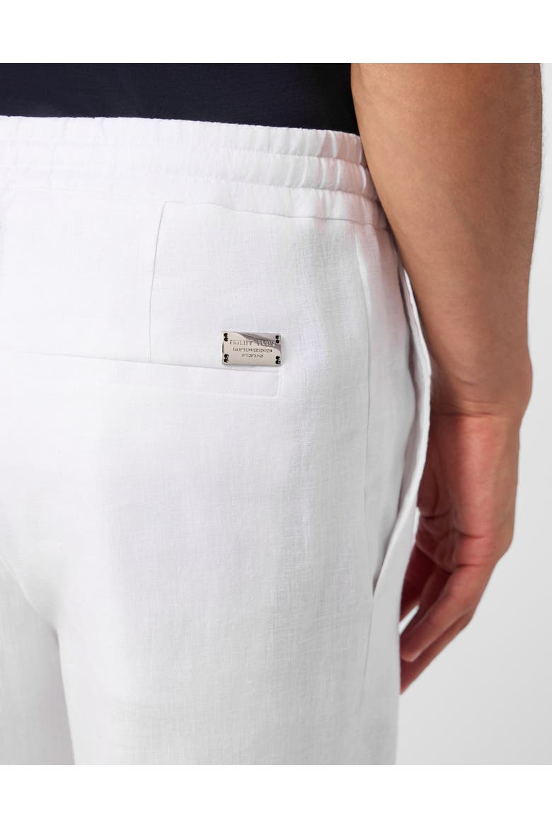 Linen Jogging Trousers Men, Alternate, color, OffWhite