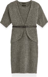 Donna Karan New York Bouclé Cardigan & Sheath Dress Set