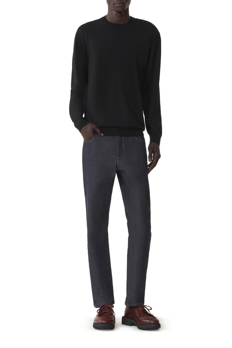 Classic Merino Wool Sweater, Main, color, Ebony