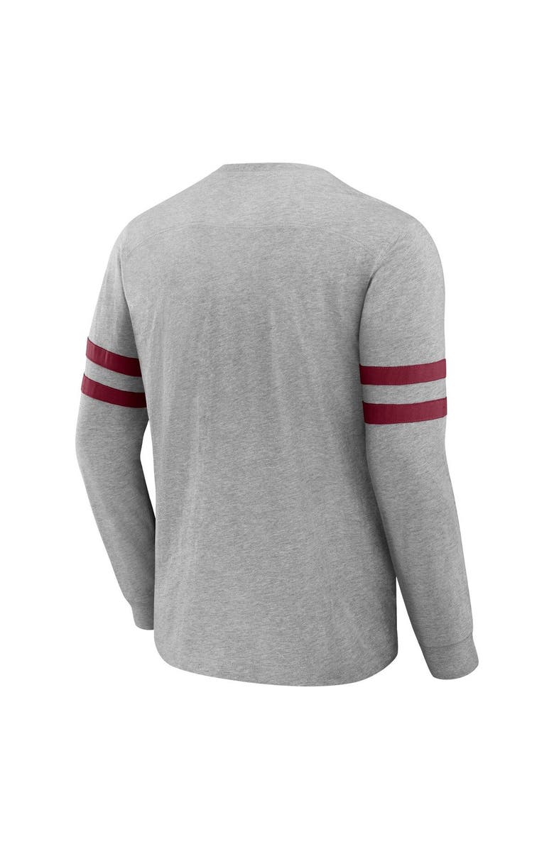 NFL X DARIUS RUCKER Men's NFL x Darius Rucker Collection by Fanatics Heather Gray Washington Commanders Henley Long Sleeve T-Shirt, Alternate, color, 