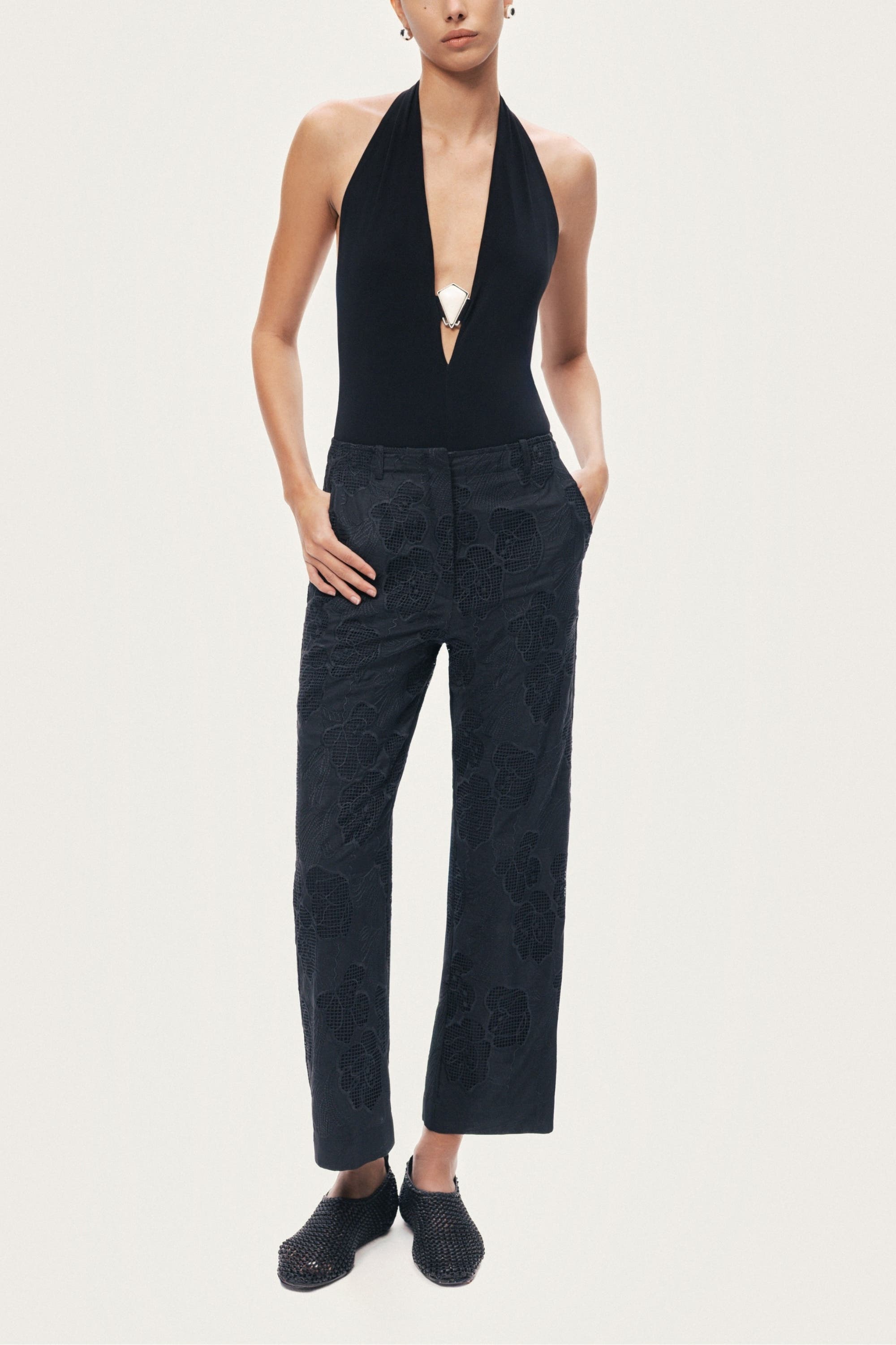 Printed Relaxed Straight-Leg Pants - image 2