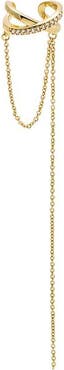 BY ADINA EDEN Pavé Ball Chain X Ear Cuff