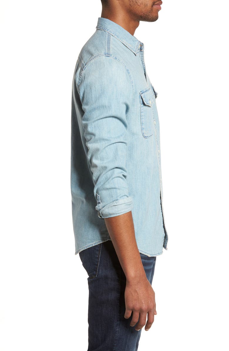 AG Benning Slim Fit Denim Sport Shirt, Alternate, color, 14 Years Barren