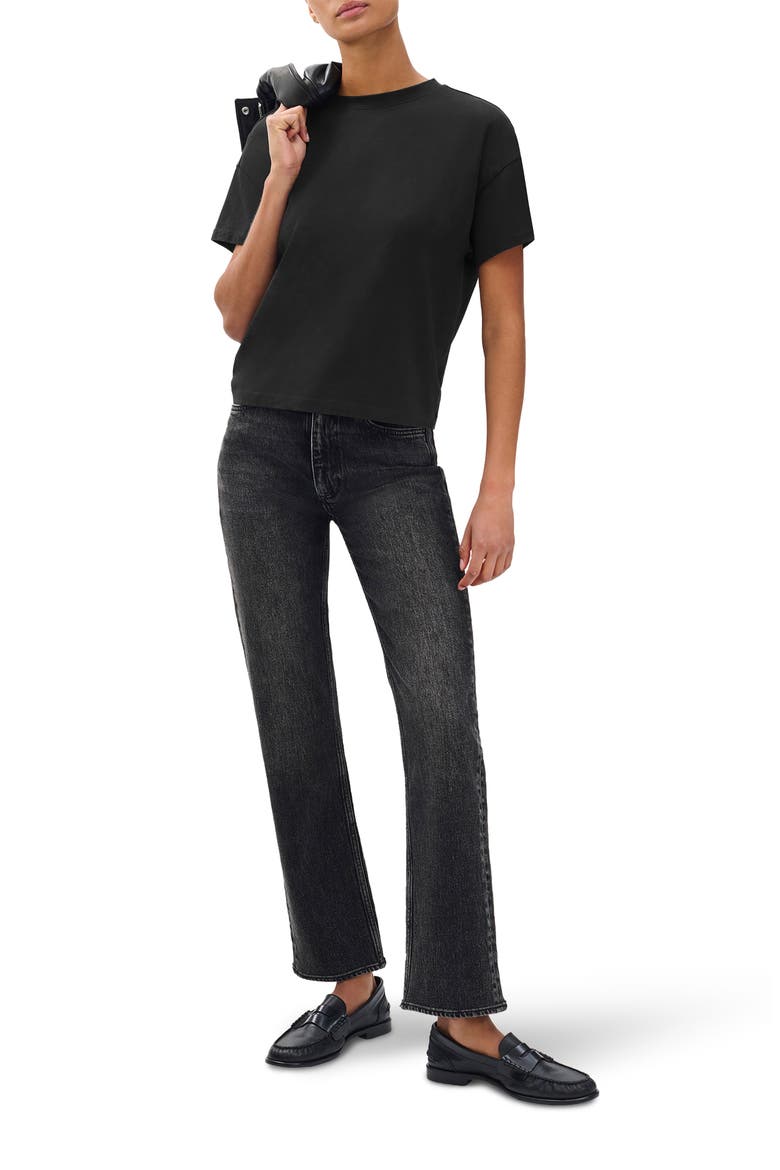 Kelley Boxy Cotton Jersey T-Shirt, Alternate, color, BLACK