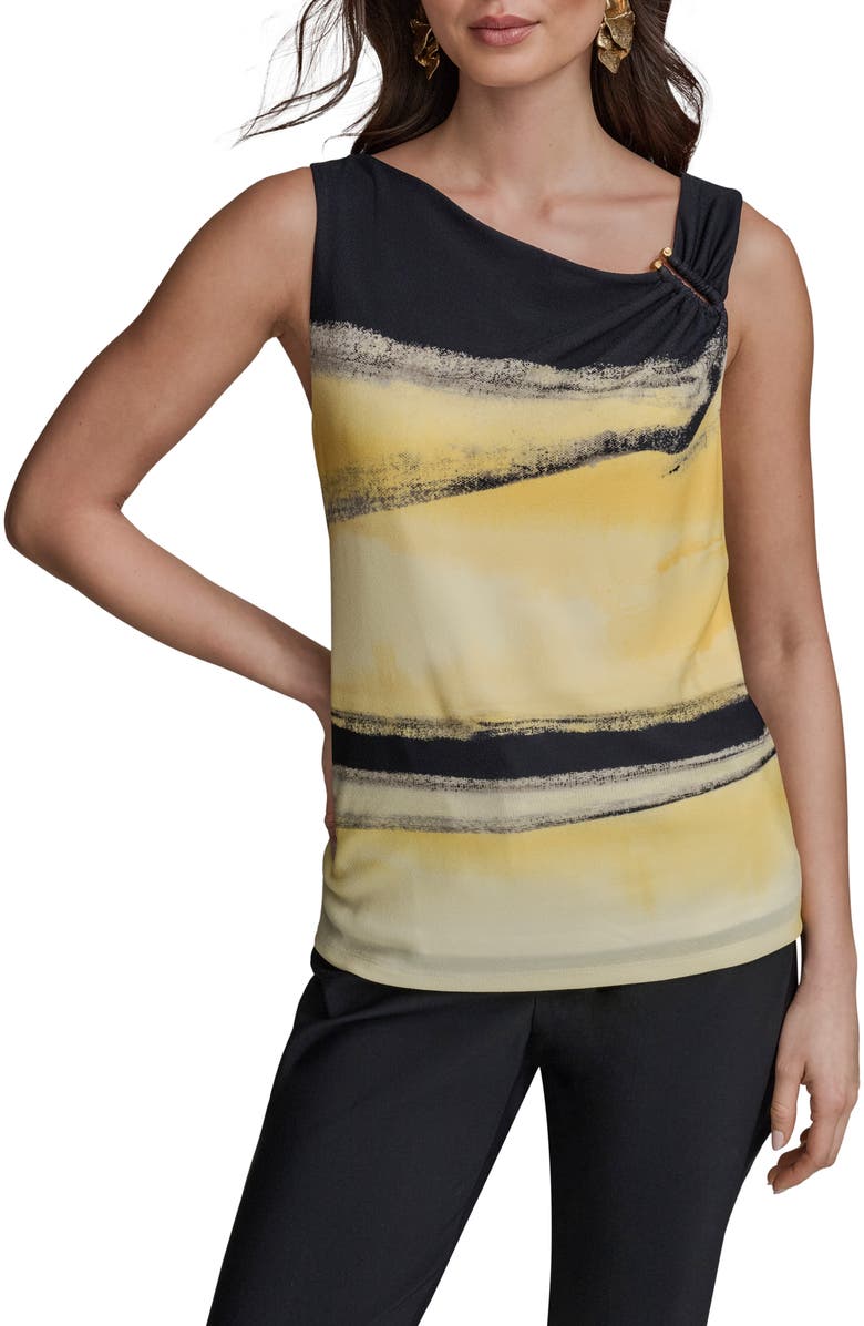 Donna Karan New York Abstract Print Sleeveless Top, Main, color, 