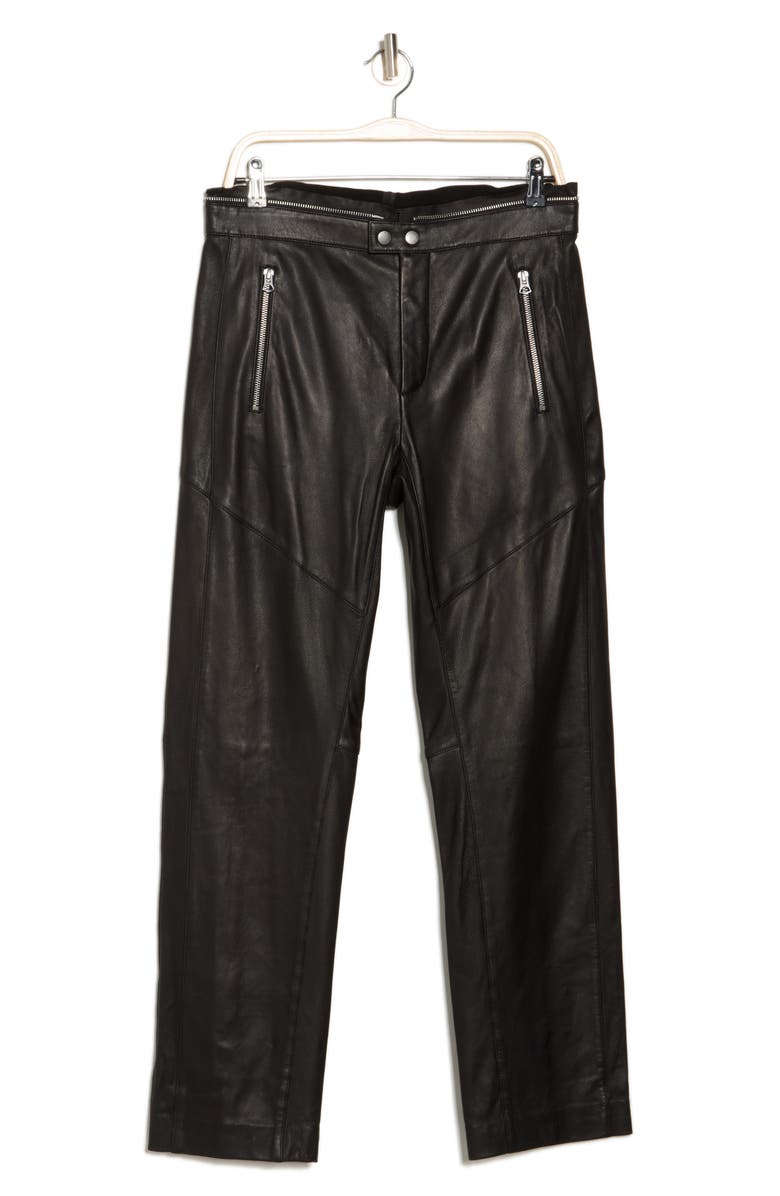 rag & bone Sedona Leather Moto Pants, Alternate, color,