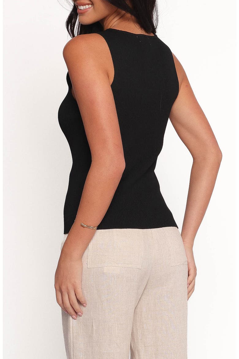Lysa Button-Up Knit Tank, Alternate, color, BLACK