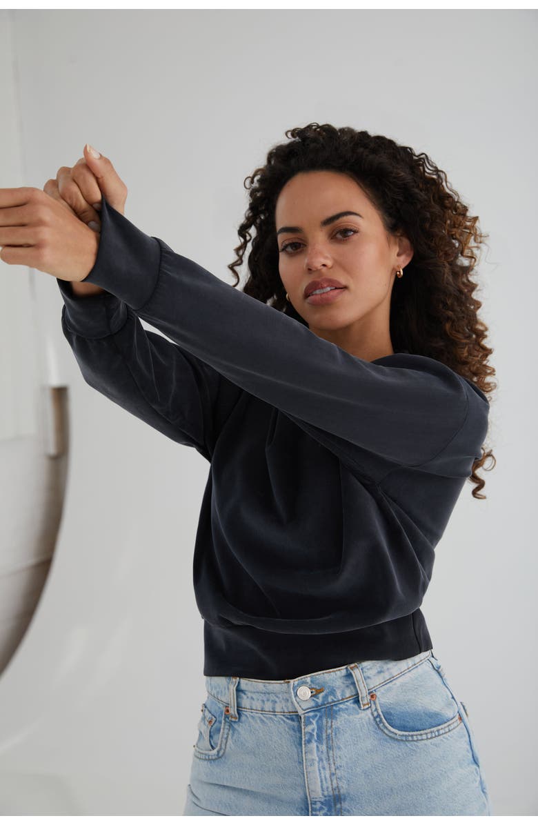 KADA The Cupro Power Pullover Sweatshirt, Alternate, color, Ink