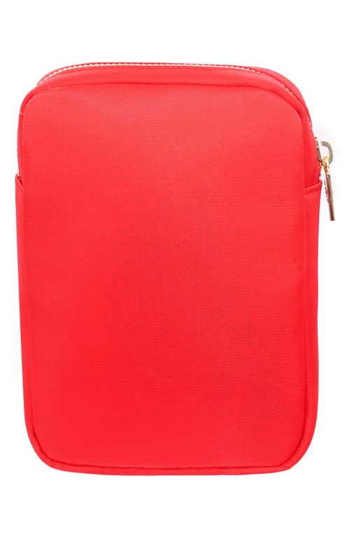 Bloc Bags Mini Bow Cosmetics Bag In Red/red Stripe
