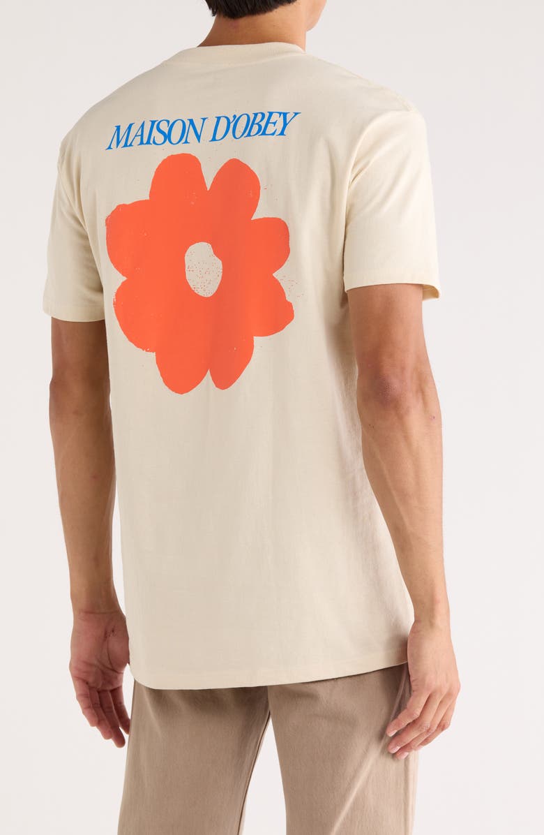 Obey Maison D Graphic T-Shirt, Alternate, color, Cream
