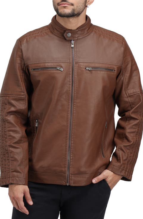 Faux Leather Moto Jacket