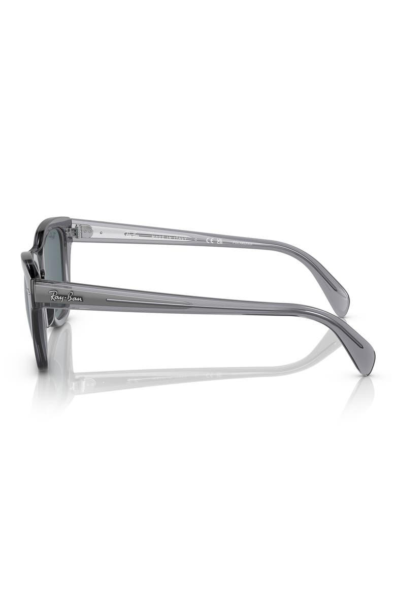 50mm Polarized Square Sunglasses, Alternate, color, TRANSPARENT GREY