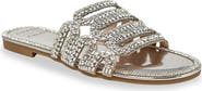 CHASE AND CHLOE Rhinestone Embellished Slide Sandal