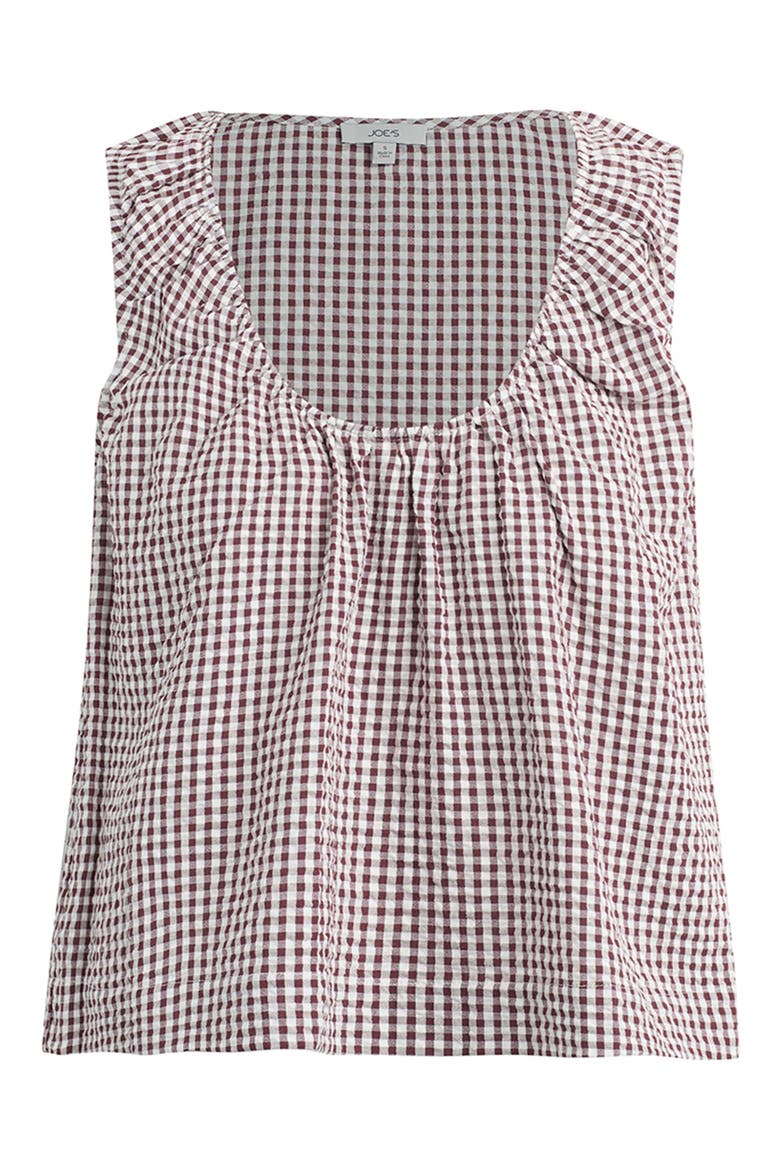 The Ana Sleeveless Top, Alternate, color, MACCHIATO GINGHAM