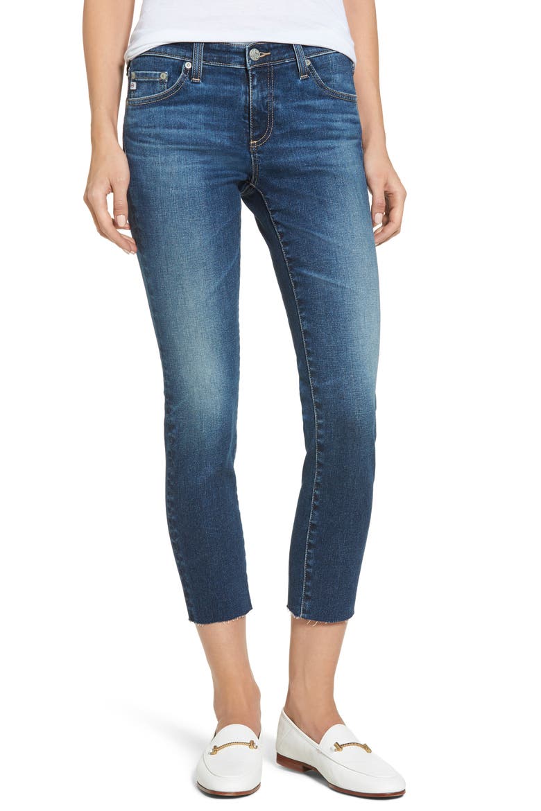 The Stilt Crop Skinny Jeans, Main, color, 5 YEARS INDIGO AVENUE